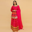 Load image into Gallery viewer, Pink Embroidered With Embellished Art Silk Lehenga Kameez Clothsvilla