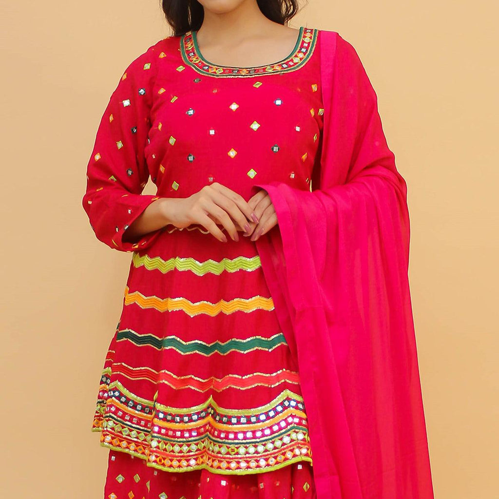 Pink Embroidered With Embellished Art Silk Lehenga Kameez Clothsvilla