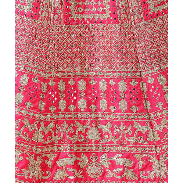 Pink Partywear Sequins Embroidered Heavy Silk Lehenga Clothsvilla