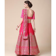 Load image into Gallery viewer, Pink Partywear Sequins Embroidered Heavy Silk Lehenga Clothsvilla