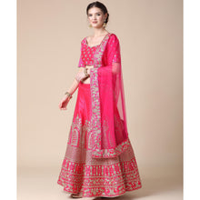 Load image into Gallery viewer, Pink Partywear Sequins Embroidered Heavy Silk Lehenga Clothsvilla