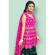 Load image into Gallery viewer, Pink Partywear Thread With Mirror Embroidered Georgette Sharara Suit Clothsvilla