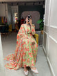 Load image into Gallery viewer, Pista Color Floral Printed Anarkali Style Chiffon Kurti Clothsvilla