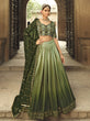 Load image into Gallery viewer, Pista Green and Olive Green Silk Embroidered Lehenga Choli Clothsvilla
