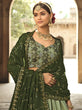 Load image into Gallery viewer, Pista Green and Olive Green Silk Embroidered Lehenga Choli Clothsvilla