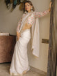 Load image into Gallery viewer, Cream Color Sequins &amp; Thread Embroidery Border Work Georgette Saree Clothsvilla