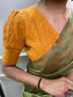 Load image into Gallery viewer, Mehendi Color Melanin Silk Saree Clothsvilla