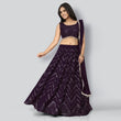 Load image into Gallery viewer, Plum Party Wear Sequins Embroidered Georgette Lehenga Choli Clothsvilla