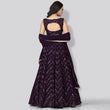 Load image into Gallery viewer, Plum Party Wear Sequins Embroidered Georgette Lehenga Choli Clothsvilla