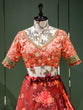 Load image into Gallery viewer, Red Color Floral Printed Organza Lehenga Choli Clothsvilla