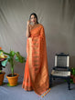 Load image into Gallery viewer, Pure Cotton Copper Woven Saree Dark Peach Clothsvilla