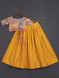 Load image into Gallery viewer, Mustard Color Pure Cotton Lehenga Choli Clothsvilla