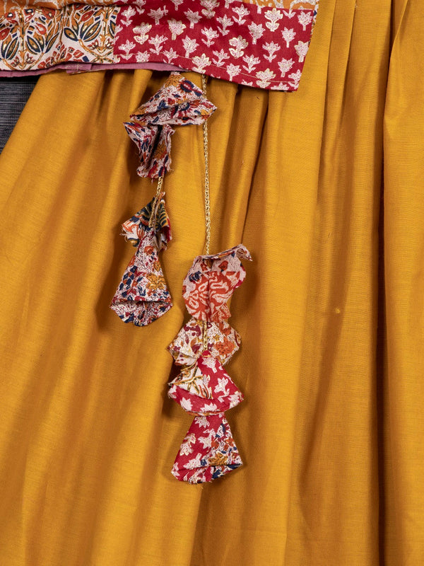 Mustard Color Pure Cotton Lehenga Choli Clothsvilla
