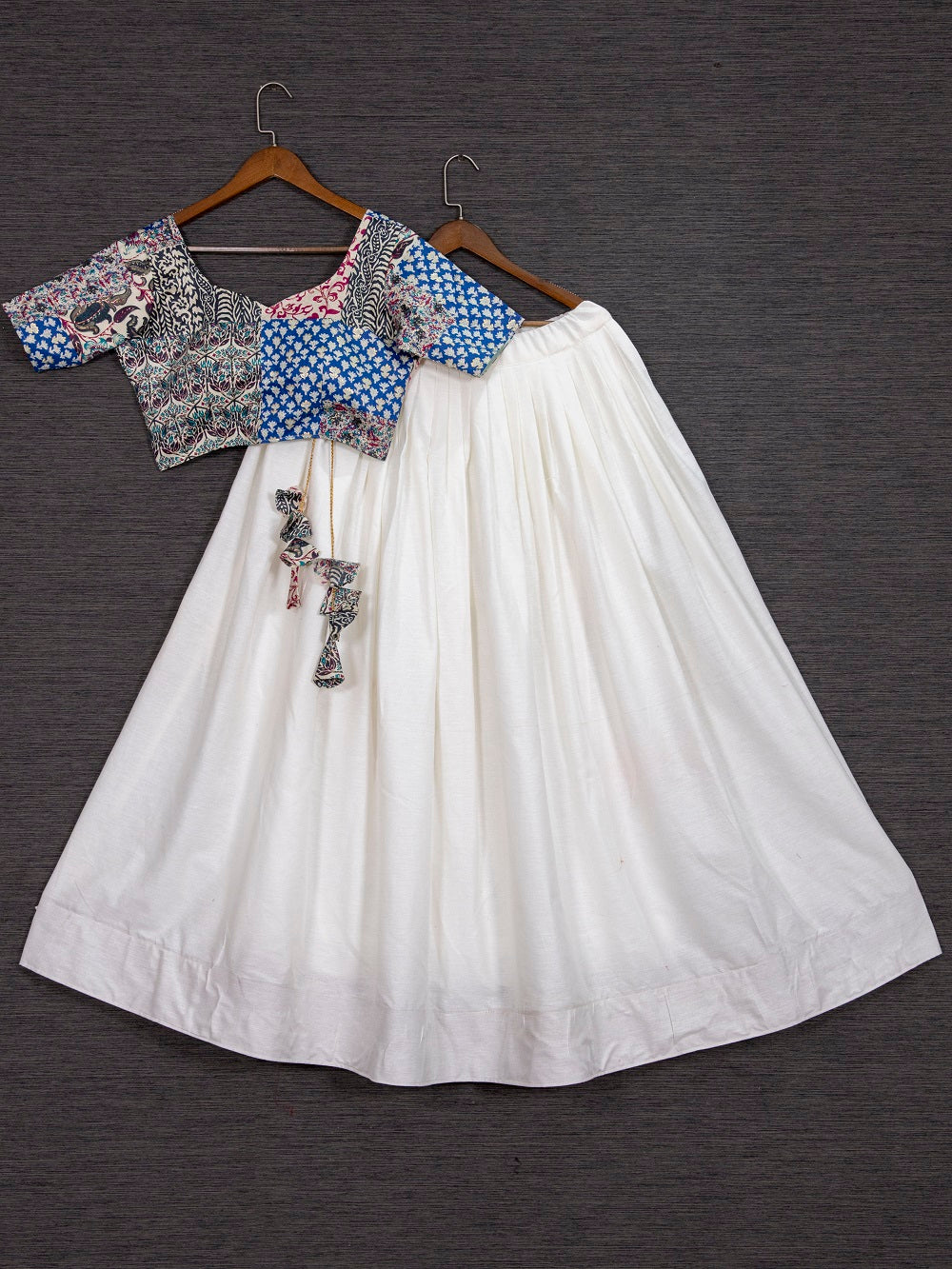 White Color Pure Cotton Chaniya Choli Set Clothsvilla