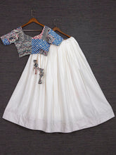 Load image into Gallery viewer, White Color Pure Cotton Chaniya Choli Set Clothsvilla
