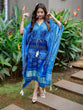 Load image into Gallery viewer, Blue Color Digital Bandhej Printed Pure Gaji Silk Kaftan Clothsvilla
