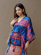 Load image into Gallery viewer, Navy Blue Color Digital Bandhej Print Pure Gaji Silk kaftan Clothsvilla