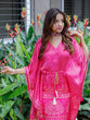 Load image into Gallery viewer, Pink Color Digital Bandhej Print Pure Gaji Silk Kaftan Clothsvilla