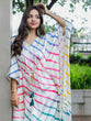 Load image into Gallery viewer, White Color Digital Bandhej Printed Pure Gaji Silk Kaftan Clothsvilla