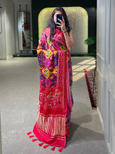 Load image into Gallery viewer, Multi Color Patola Printed Pure Gaji Silk Saree Clothsvilla