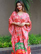 Load image into Gallery viewer, Red Color Digital Bandhej Print Pure Gaji Silk Kaftan Clothsvilla