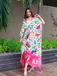 Load image into Gallery viewer, White Color Digital Bandhej Print Pure Gaji Silk Kaftan Clothsvilla