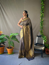 Load image into Gallery viewer, Pure Kanjeevaram Silk #2  Navy Blue Clothsvilla