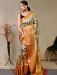 Load image into Gallery viewer, Gala Floral Kalamkari Printed Woven Saree Cloud White Clothsvilla