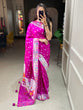 Load image into Gallery viewer, Pink Color Zari Weaving Work Pure Viscose Saree Clothsvilla