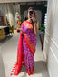 Purple Color Patola Paithani Printed with Foil Work Dola Silk Saree Clothsvilla