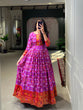 Load image into Gallery viewer, Purple Color Patola Printed And Foil Printed Silk Gown Clothsvilla
