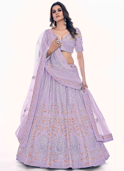 Trendy Lehenga Choli In Purple Color Clothsvilla Main image