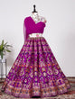 Load image into Gallery viewer, Purple Color Weaving Zari Work Banarasi Silk Co-ord Set Lehenga With Georgette Choli Clothsvilla
