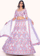 Load image into Gallery viewer, Net Lehenga Choli In Purple Color Clothsvilla