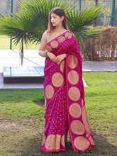 Load image into Gallery viewer, Rajkumarika Soft Silk Annam Woven Saree Purple Clothsvilla