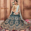Load image into Gallery viewer, Rama Green Festive Wear Sequins Dori Cut Work Art Silk Lehenga Choli Clothsvilla
