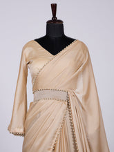 Load image into Gallery viewer, Cream Color Rangoli Silk Material Saree Clothsvilla