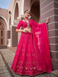 Load image into Gallery viewer, Rani Pink Color Lucknowi With Sequins Work Georgette Lehenga Choli Clothsvilla