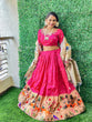 Load image into Gallery viewer, Rani Pink Color Jacquard Silk Pethani Lehenga Choli Set Clothsvilla