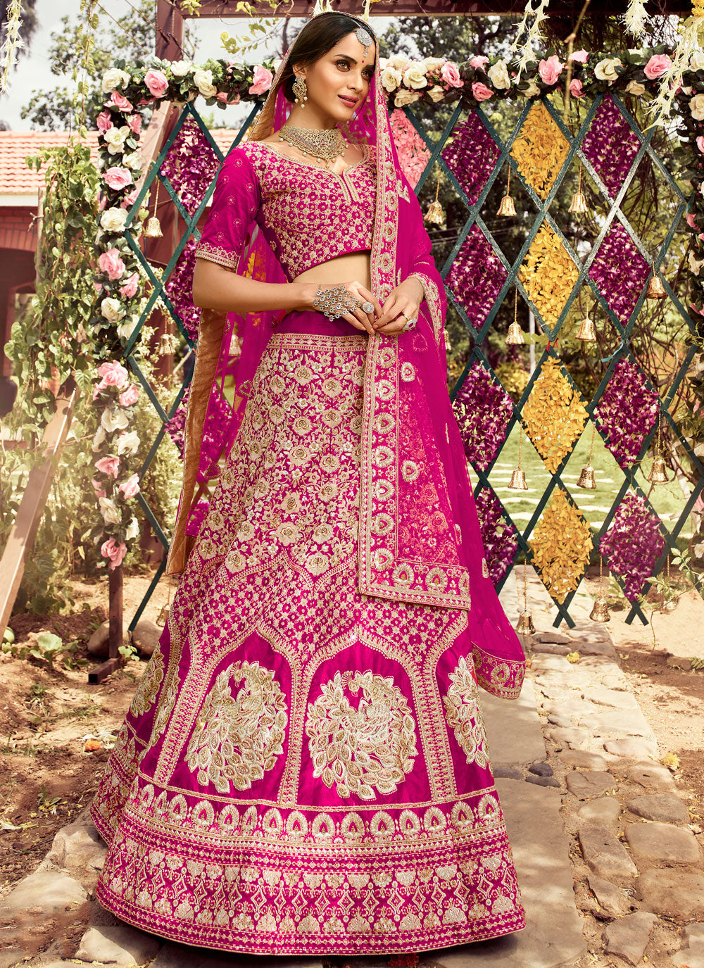 Rani Patch Border Lehenga Choli Clothsvilla Main image