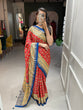 Load image into Gallery viewer, Red Color Foil Printed And Stone Work Dola Silk Saree Clothsvilla