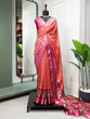 Load image into Gallery viewer, Red Color Digital Patola Printed Dola Silk Saree Clothsvilla
