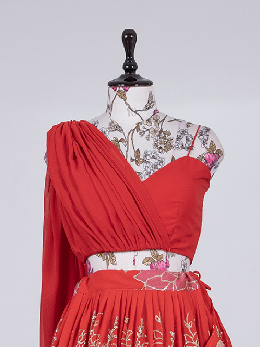 Red Color Georgette Ready Made Blouse Clothsvilla
