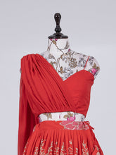 Load image into Gallery viewer, Red Color Georgette Ready Made Blouse Clothsvilla