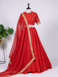 Load image into Gallery viewer, Red Color Simple Georgette Lehenga Choli Clothsvilla