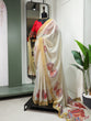Load image into Gallery viewer, Peacock Design Printed Kasavu Zari Border Saree Clothsvilla