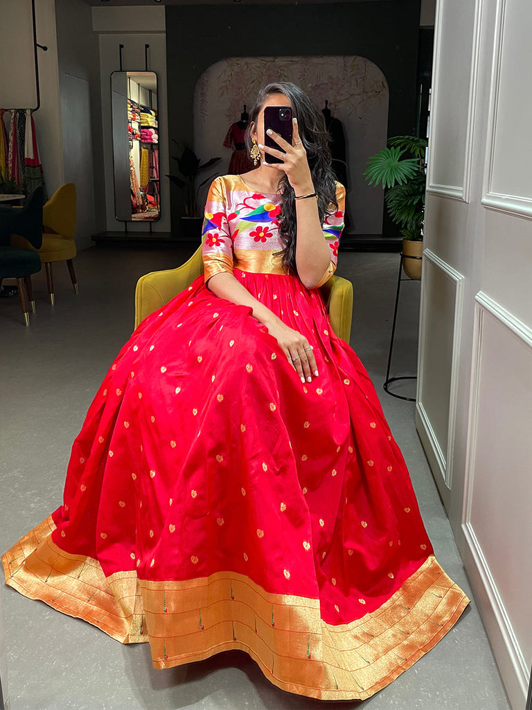 formal & gown paithani dress for women Hansmukti