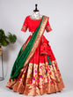 Load image into Gallery viewer, Red Color Weaving Zari Work Jacquard Pethani Lehenga Set Clothsvilla