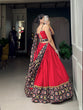 Load image into Gallery viewer, Red Color Patola Print With Paper Mirror Work Ghaghra Choli ClothsVilla