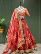 Load image into Gallery viewer, Red Color Floral Printed Organza Lehenga Choli Clothsvilla